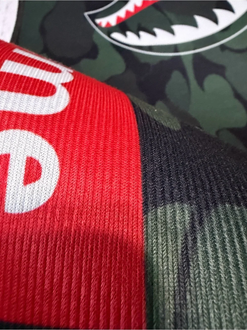 Supreme x Bape x Murakami Camo Shark Print Home NOVELTY Art Rug 39”X 19.8”